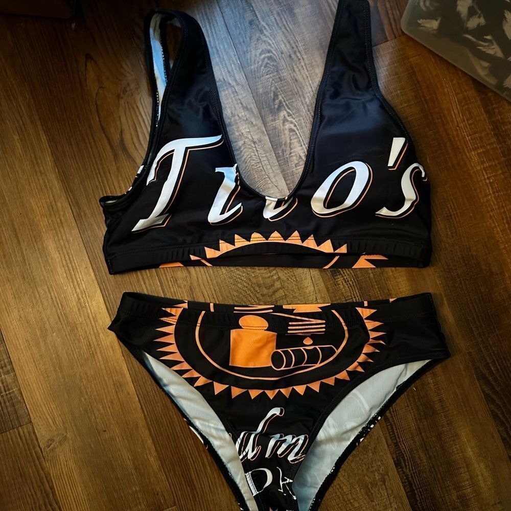 TITO’S BIKINI Black and Orange Women's Swim Set